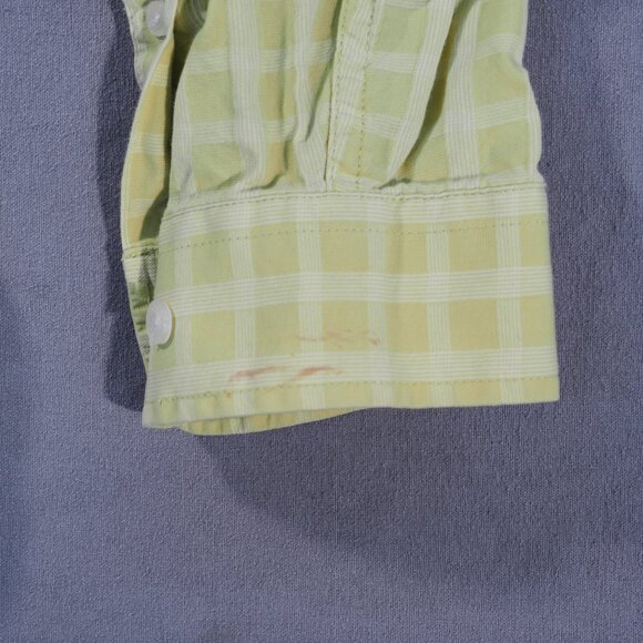 Cinch Shirt Mens Large Yellow Monochrome Check Country Southwest Preppy Cowboy - Picture 4 of 11